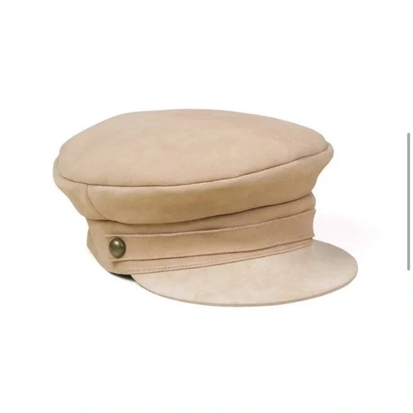 NEW Lack of Color “Lola” Taupe Suede Newsboy hat - Picture 3 of 10